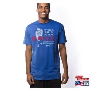 It Takes Balls To Play Bocce Inspired Tshirt Retro Sports Tee